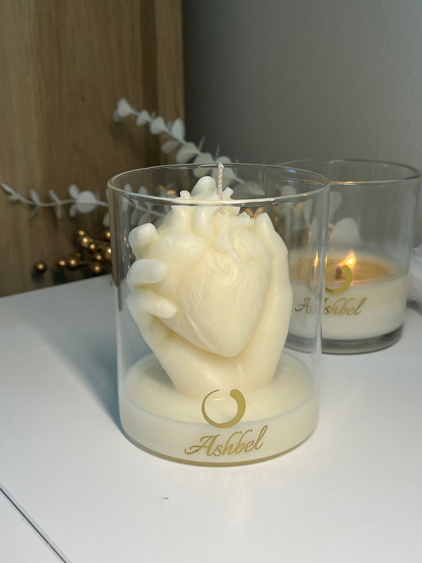 Heart in Hand Candle